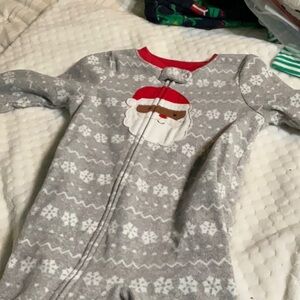 Gray Santa Kids Pajama Set